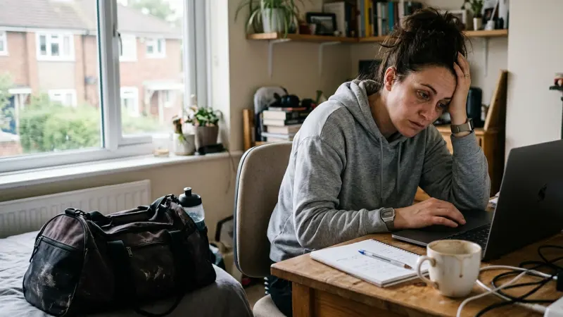 Woman looking stressed