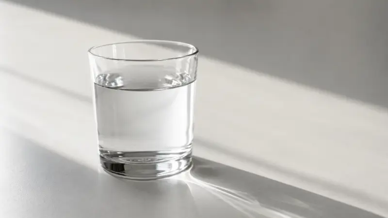 A lonely glass of water